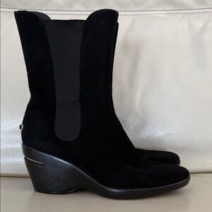 Cole Haan Nike air Black Heeled Boots sz 9